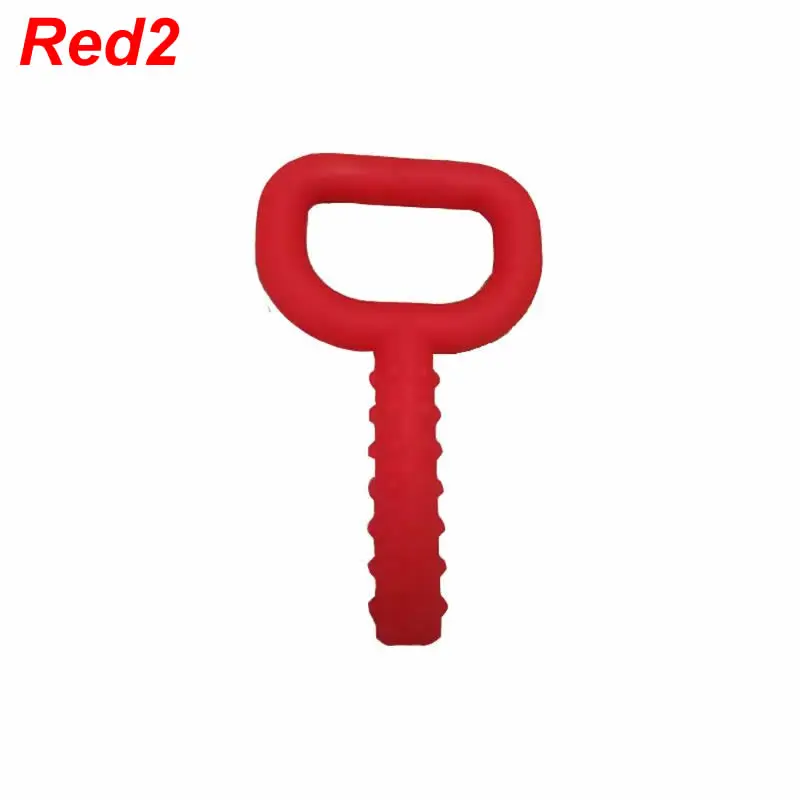 Red2 Силиконовые P образный захват Детские Прорезыватели для зубов игрушки для детей аутизм жевания - Цвет: Red2