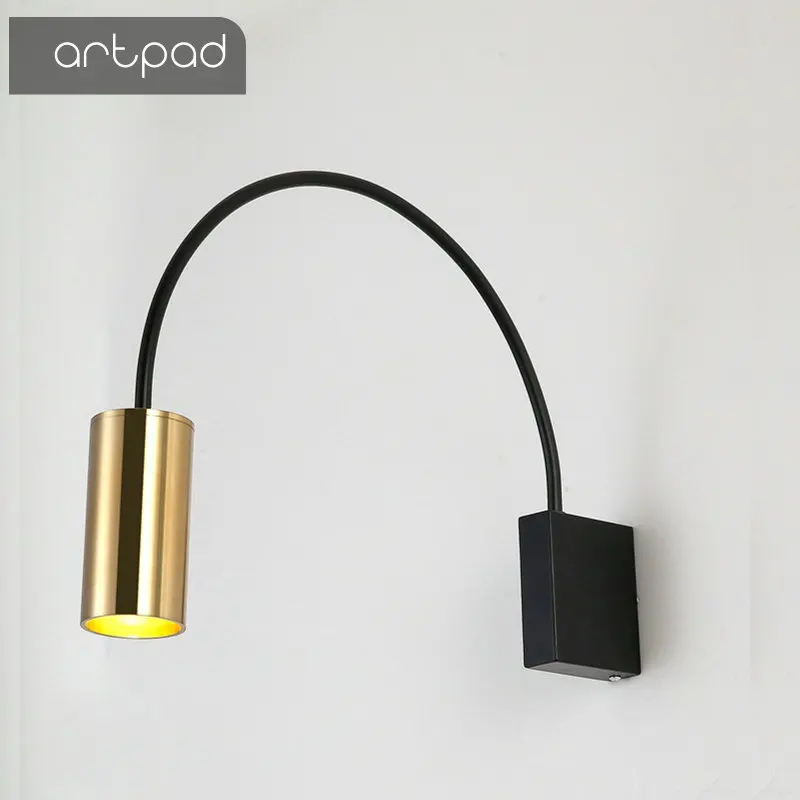 

Postmodern LED Iron Black Or Gold Lamp Modern Minimalist Living Room Cafe Aisle Wall Light Creative Living Room Dining Table