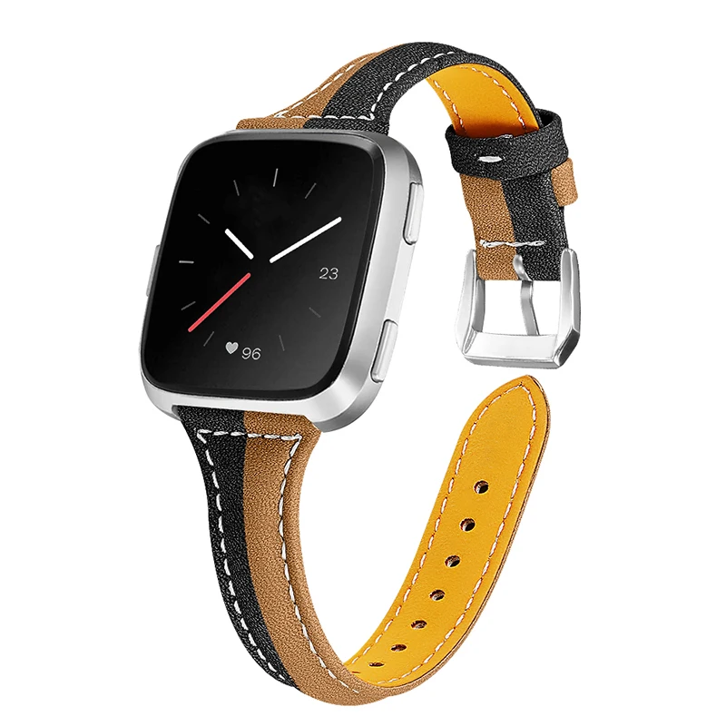 Для Fitbit Versa 2/Lite/Blaze Бизнес Стиль из искусственной кожи холст ремни Регулируемая длина Смарт часы Идеальная замена ремешок