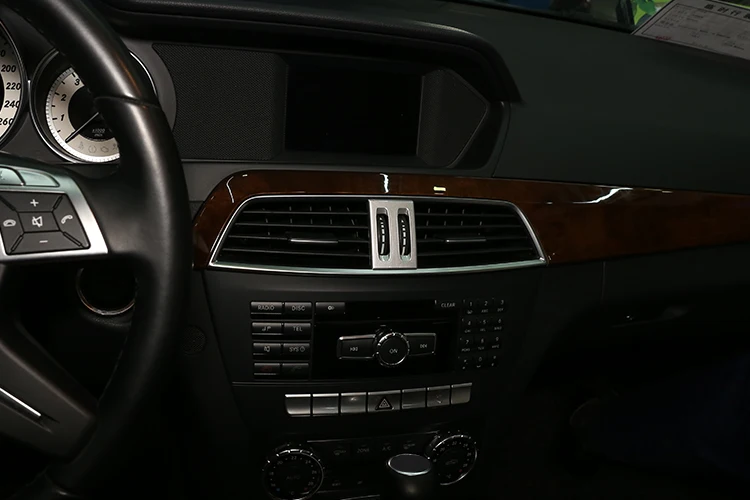 Автомобильные аксессуары ABS Автомобильный Центр вентиляционное отверстие Регулировка рамка Накладка для Mercedes Benz C Класс W204 C180 C200 2011-2013