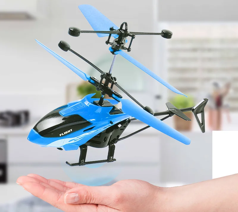 Remote Control Aircraft Induction 2CH Suspension Helicopter Fall-resistant Charging Light Aircraft 2