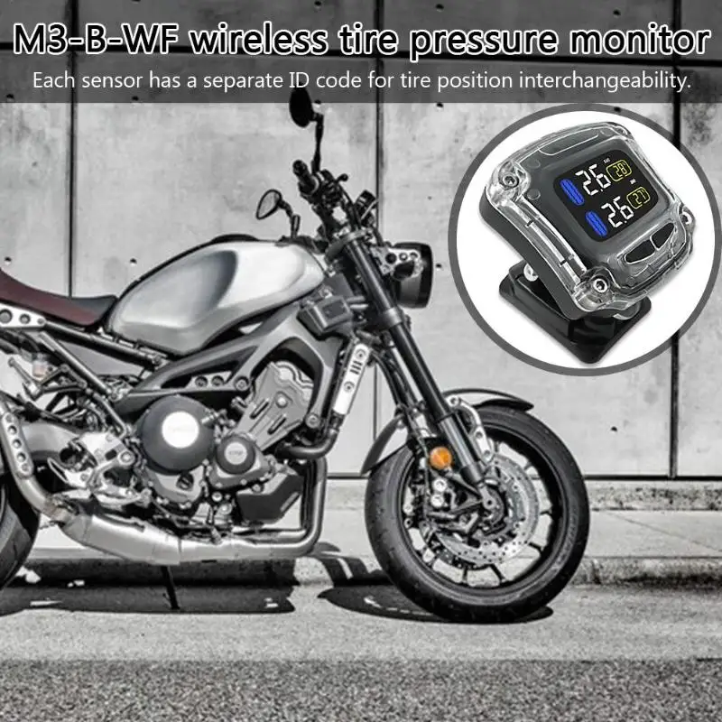M3-B-WF система контроля давления в шинах мотоцикла TPMS экономия масла и предсказание утечки энергии стойкости 2 беспроводных датчика