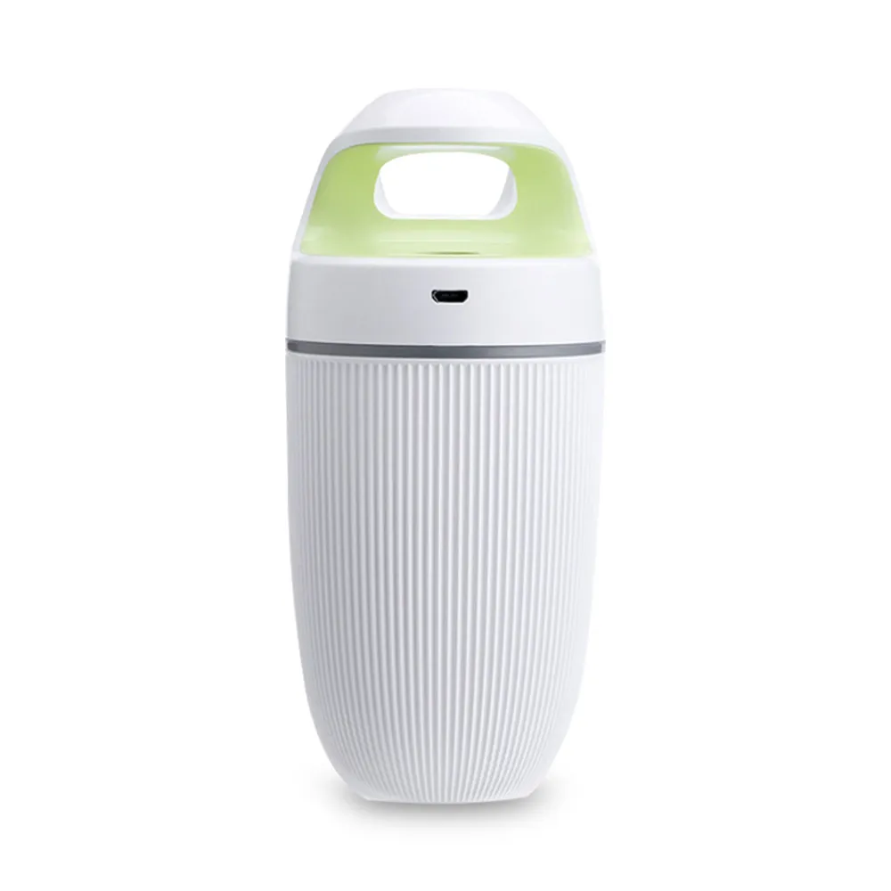 USB Mini Air Humidifier Purifier Car ultrasonic Aromatherapy Diffuser 200ML Air Humidifier Mini Essential Oil Diffuser Light - Color: Light Green