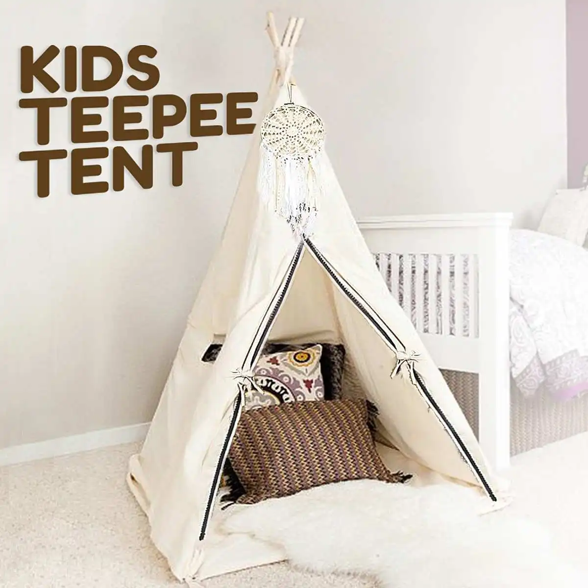Детская домашняя парусиновая игра Tipi большая детская палатка принцессы сетчатая домашняя для взрослых домашних животных навесы наружная домашняя спальня москитная сетка