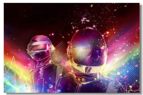 New Daft Punk Super Music Band-Silk Art Poster Wall Sicker Decoration Gift