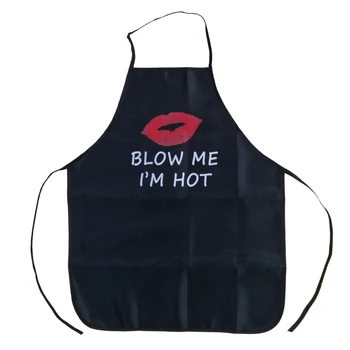 

Red Lips Blow Me I'm Hot Apron For Women Man BBQ Cleaning Cooking Apron Kitchen Baking Funny Gift