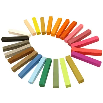 

Temporary Portable 24 Colors Chalk Stick Hair Color Dye Kit Hair Color Alcohol-Free Styling Chalks Hair Crayons Tools