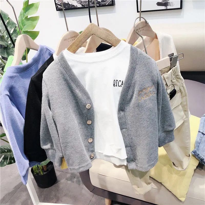 

Toddler Sweater Spring and Autumn New Kids Sweater Fashion Casual Long Sleeve Baby Knit Sweater