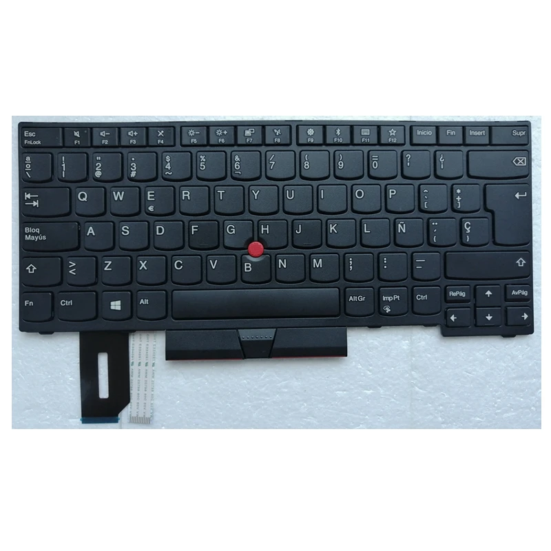 Teclado Espanhol para Lenovo Thinkpad L480 T490 E490 T495 E480 T480s L380 L390 Yoga L490 P43s Laptop sp - Imagem 3