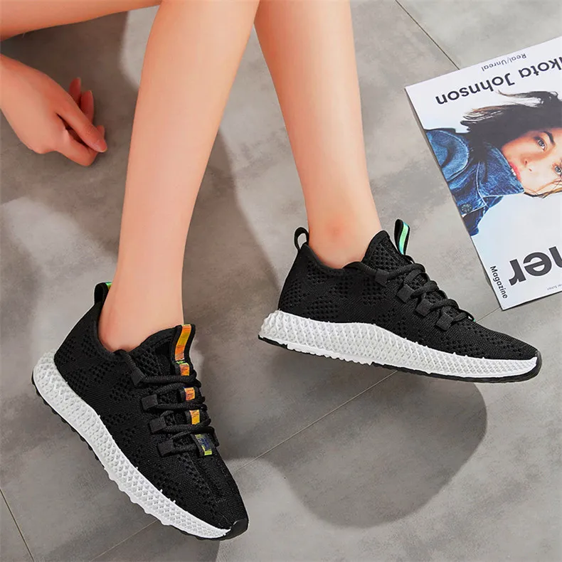 Small fresh breathable mesh soft and comfortable sports shoes women's vulcanized shoes outdoor non-slip cushioning women's shoes