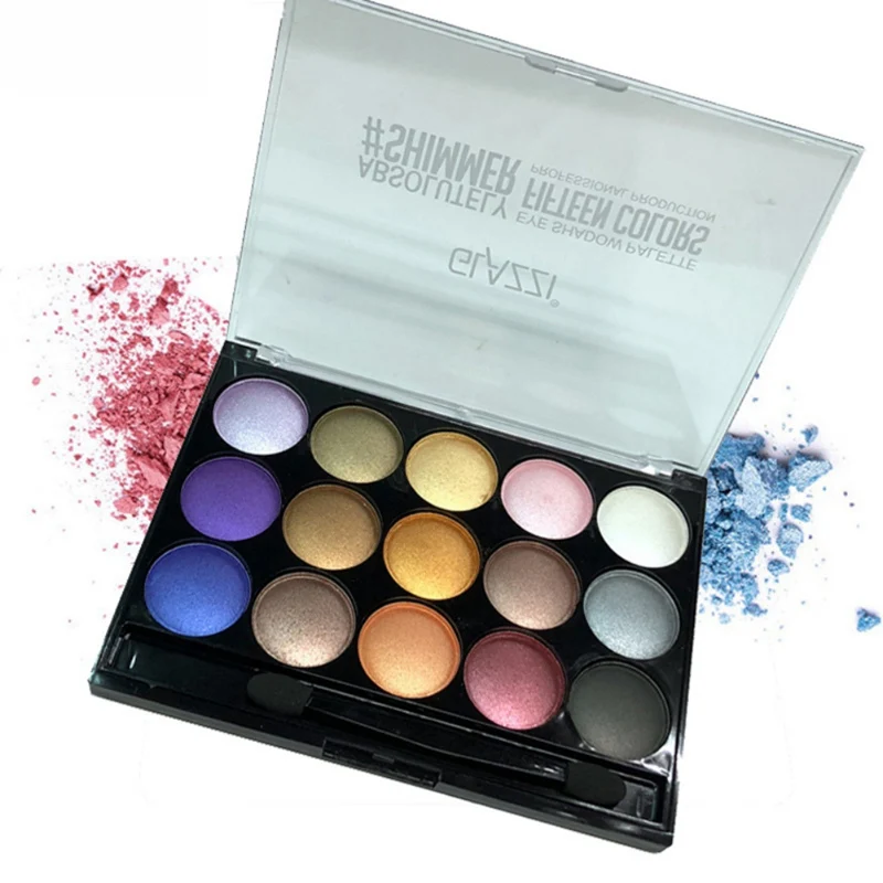 

15 Colors Glitter Eye Shadow Palette Shimmer Matte Waterproof Long Lasting Cosmetics Colorful Eye Shadow Powder Kit Makeup R1
