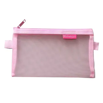 

Lightweigh Pencil Bag Zipper Stationery Creative Mesh Bag for Student Environmental Protection Materials