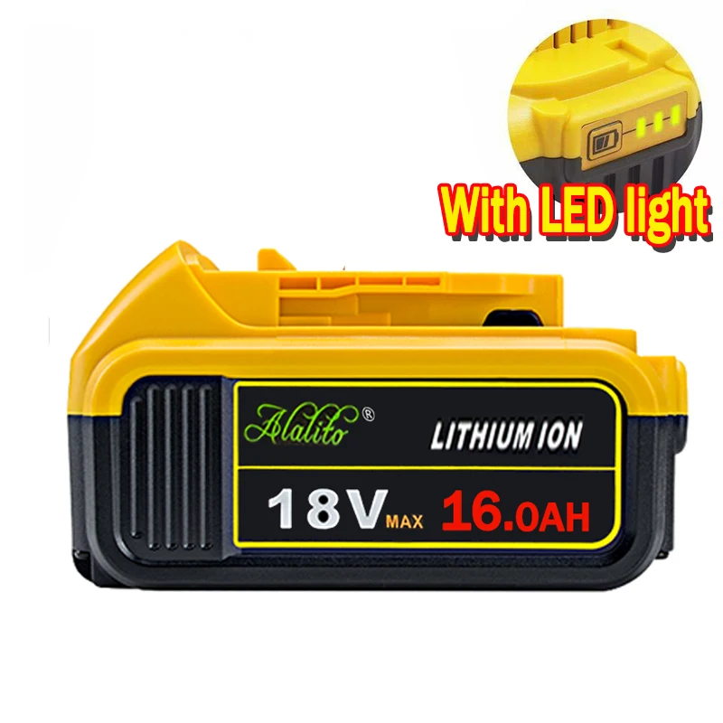 Alalito 18V 16.0Ah DCB200 запасная литий ионная батарея для DeWalt MAX XR Электроинструмент 18 v
