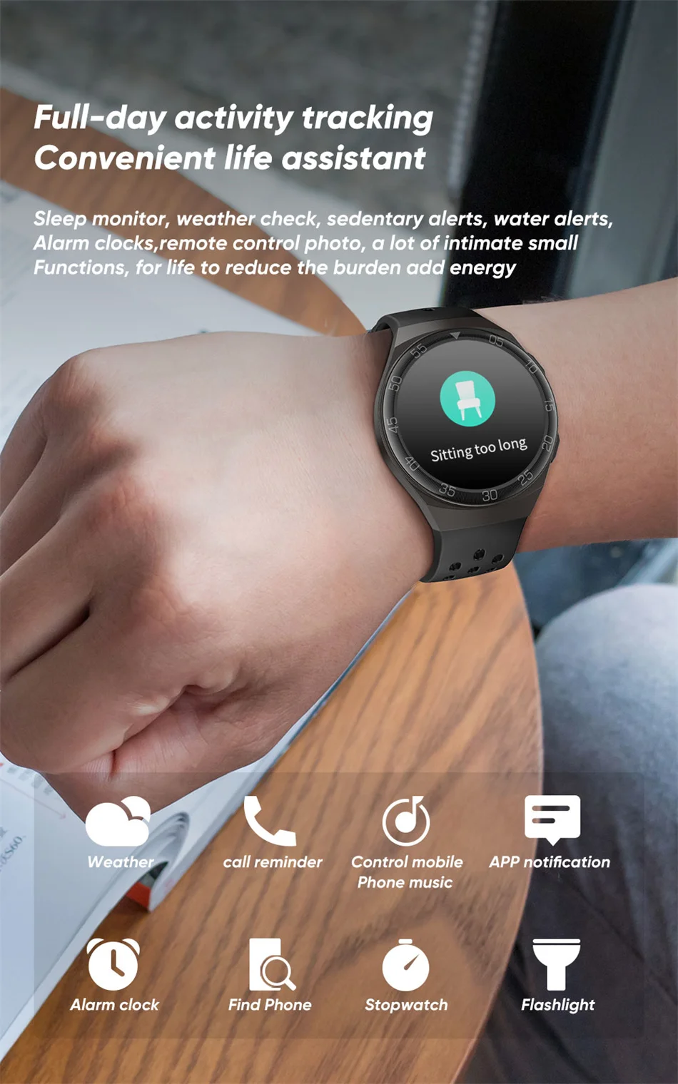 2021 New For HUAWEI Smart Watch Men Heart rate monitor Fitness Tracker Weather Display Full Color Touch Screen Smartwatch Women