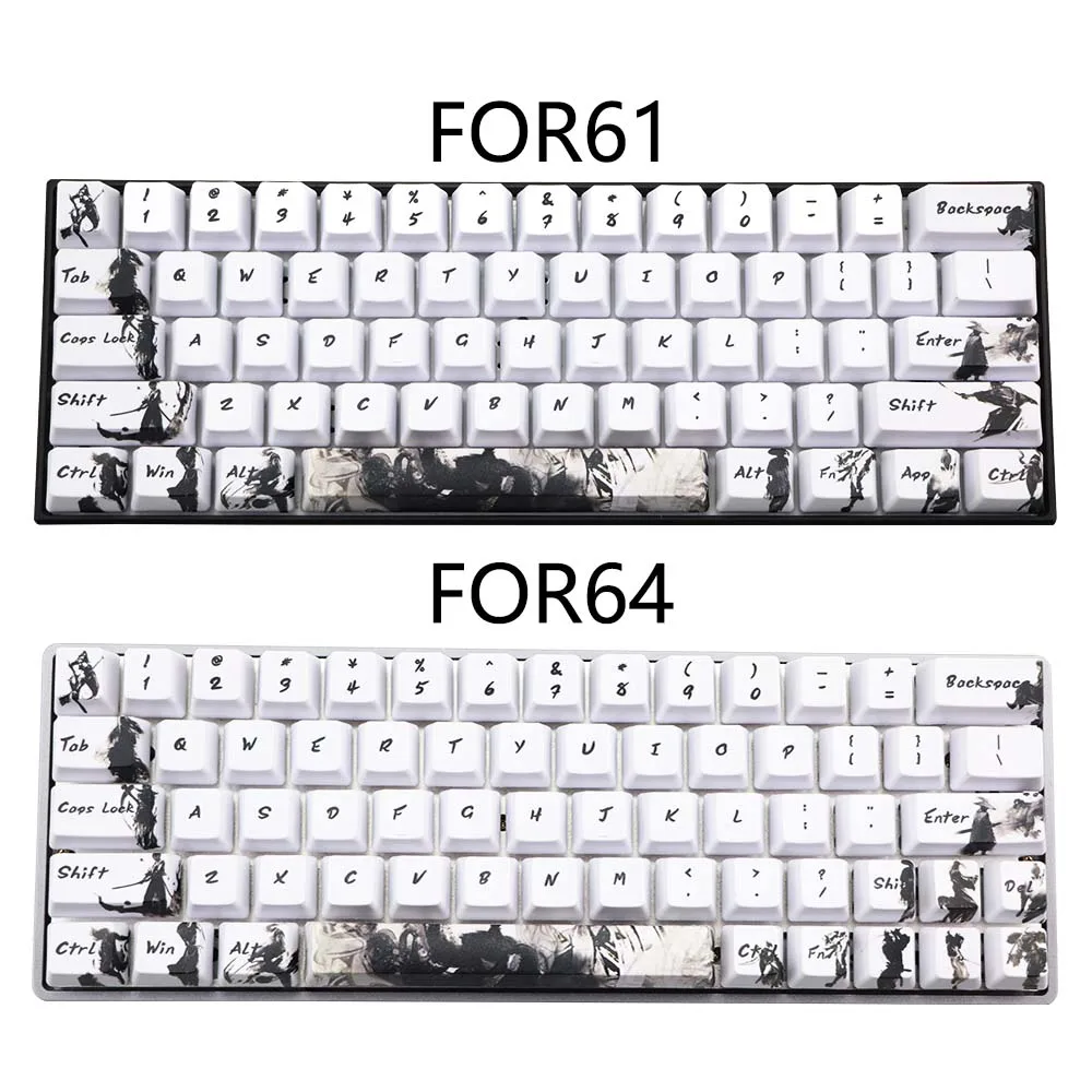 Perfil do Oem do Keycap Pbt da Tintura-subbed para Chaves Annie Poker Gk61 Gk64 Dz60 Teclado Cavaleiro Errant Keycaps Gh60 Rk61 - Alt61 - Imagem 4
