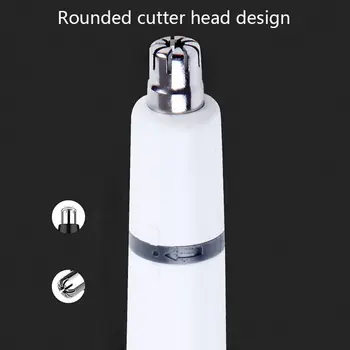 

Eyebrow Nose Ear Hair Clipper Battery Supply Beard Electric Nose Ear Trimmer with 360°Rotating Waterproof Blade 19QE