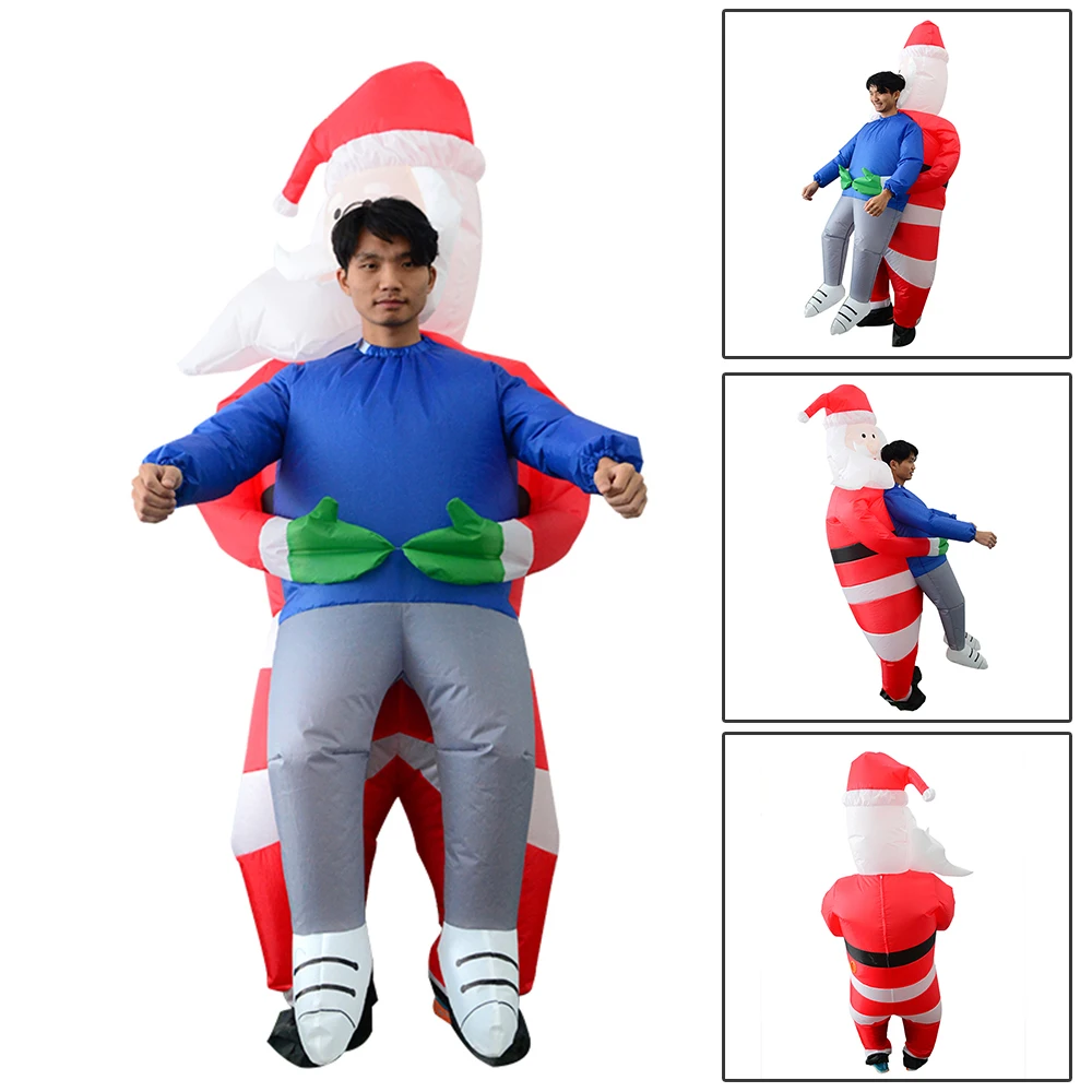 Santa Claus Inflatable Costume Snowman Cosplay Costume Halloween Party Festival Stage Pick Me Up For Chidlren Adults New