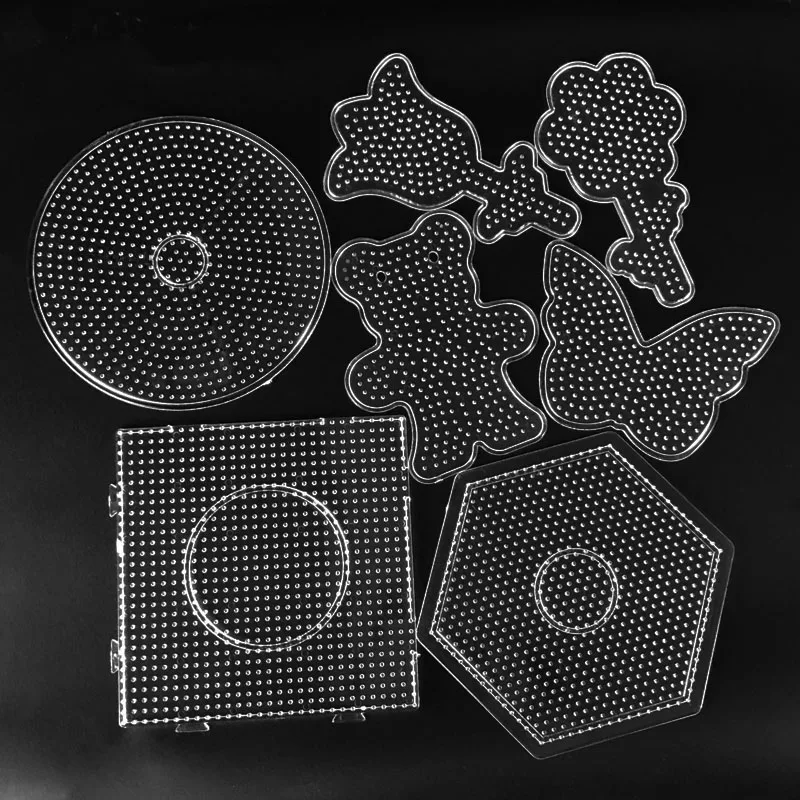 5mm Beads Pegboard Template Toy DIY Educational Tangram Jigsaw Puzzle and Iron Beads Tool
