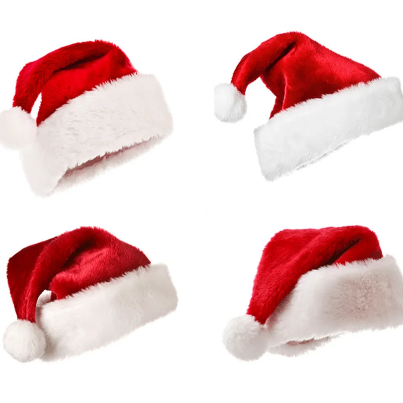 New Year Christmas Hat Adults Kids Christmas Decorations for Home Xmas Santa Claus Gifts Navidad Decor Winter Caps