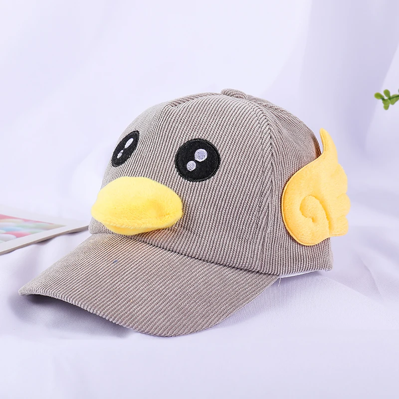Baby hat Autumn and winter new children's hat corduroy thick cartoon baseball caps boys and girls baby cap kids snapback beanies