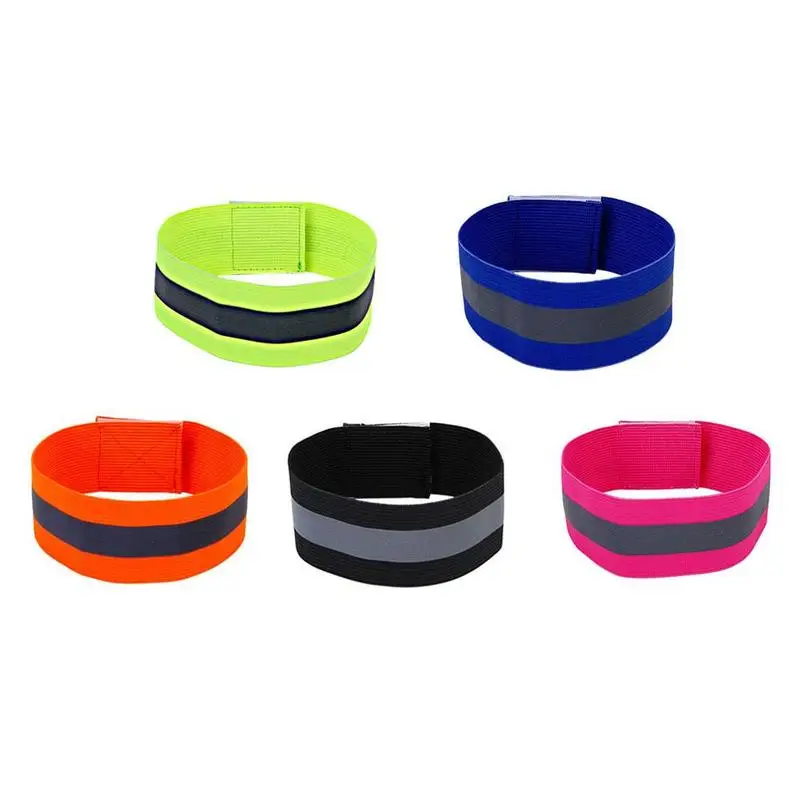 2Pcs Safety Reflective Arm Band Belt Strap for Outdoor Night Running Cycling Sports Reflective Armband 2Pcs Safety Reflective Arm Band Belt Strap for Outdoor Night Running Cycling Sports Reflective Armband
