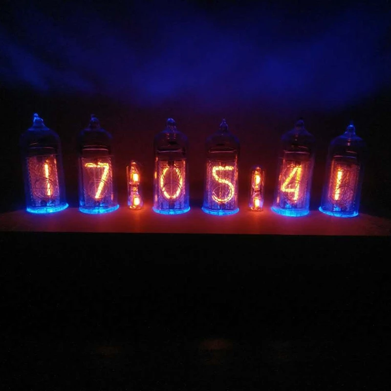 5V 1A электронный DIY Kit In14 Nixie трубка цифровой светодиодный Подарочная плата с часами комплект PCBA, без трубок-ABUX