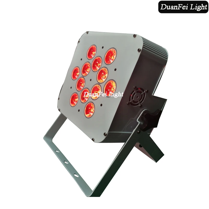 20pcs+ chargeing flycase) 12x15w светодиодные парные прожекторы беспроводной, DMX 512 батарея WiFi par светодиодная плоская лампа wash wall led rgbwa