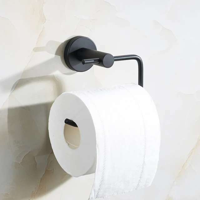 SARIHOSY Toilet Paper Holder Matte Black Suitable for Kitchen And Bathroom Roll Paper Accessory High Quality Paper Towel Holder Open Arm