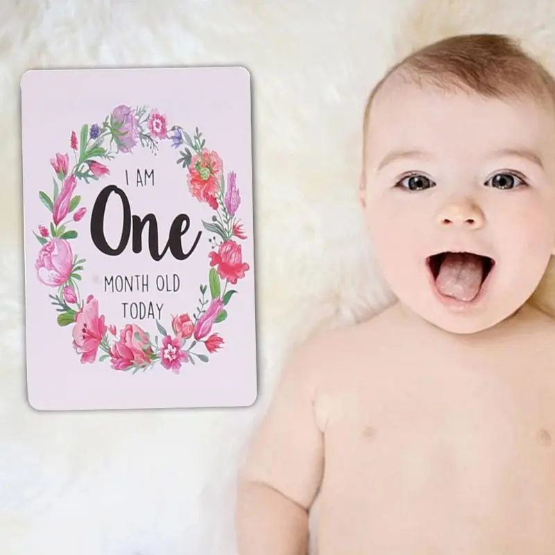 Bébé jalon cartes Photo marqueurs d'âge et premières uniques bébé douche coffret cadeau U50F
