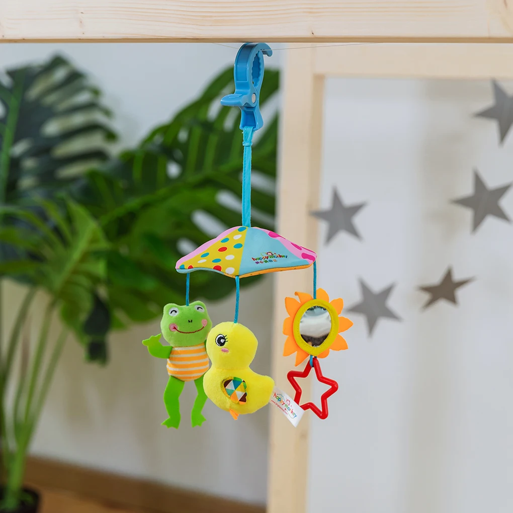 HappyMonkey мультфильм подвесная игрушка для кроватки вращающийся музыкальный плюшевый Подвеска для коляски Детская комната украшения