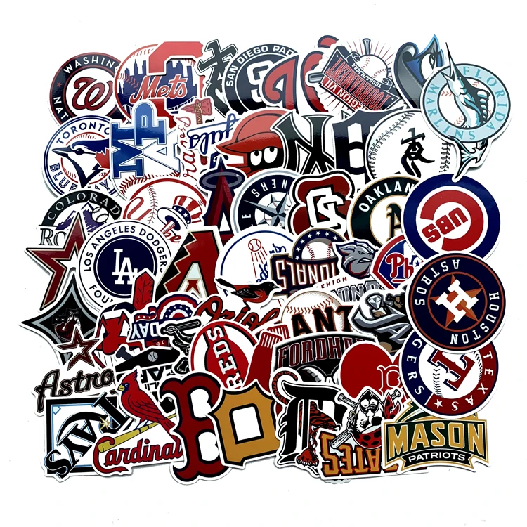 

53PCS Graffiti Brand Baseball Sticker For Trolley Backpack PVC Skateboard motorcycle helmet Car Styling Car Accessories