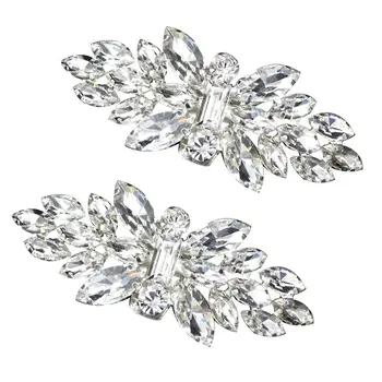 

2pcs Shoe Clip Wedding Shoes High Heel Women Bride Decoration Rhinestone Shiny Decorative Clips Charm Buckle