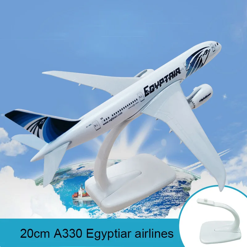 20 см A330 Egyptiar модель самолета из сплава Египет 330 дыхательные пути Аэробус