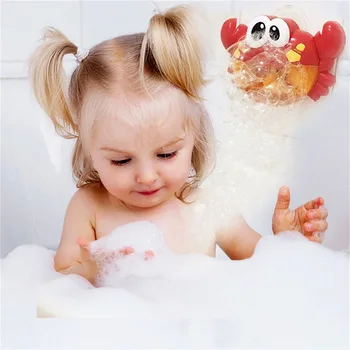 

Bubble Machine Crab Automatic Bubble Maker Flashing Lights Music Baby Bath Toy AN88
