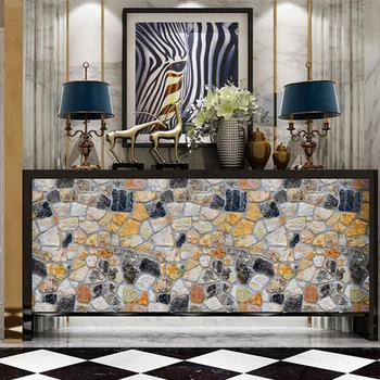 

NEW Wallstickers 3D Stone Brick Self Adhensive Wall Stickers Easy Paste and Peel Off Backsplash Wall Paper Shelf Paper