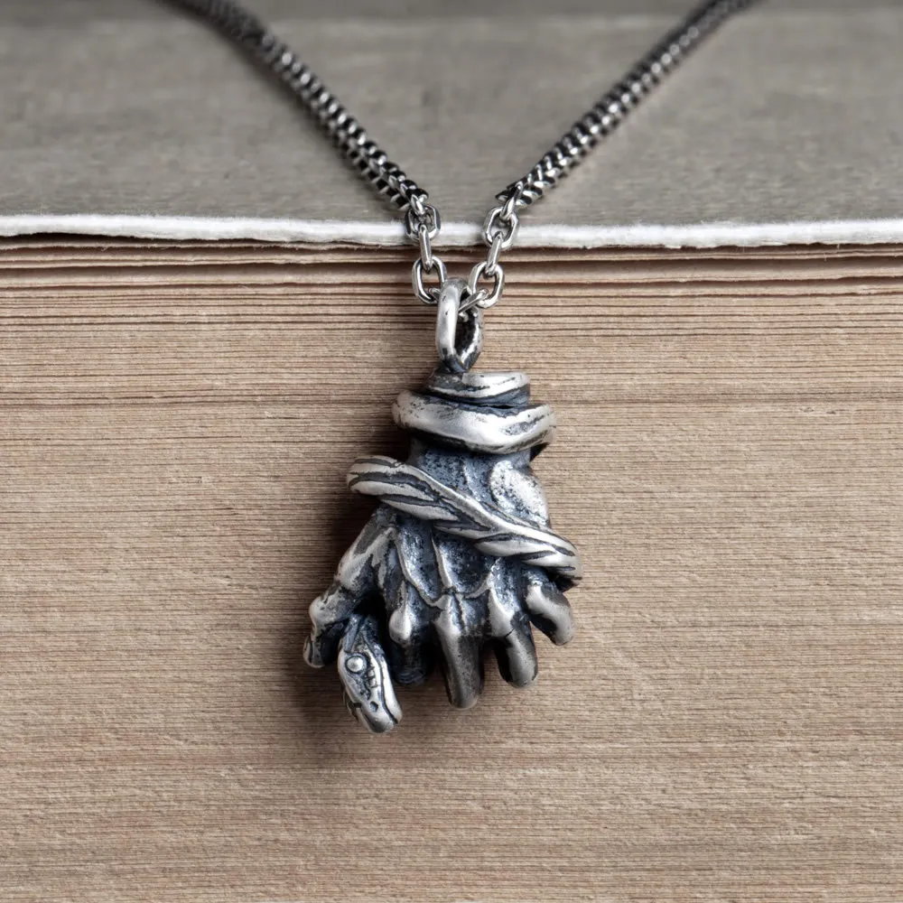 Fist Snake Necklace Vintage Silver Color Hand Pendant Gothic Hip Hop Chain Men Women Jewelry Party Gifts | Украшения и аксессуары