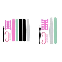 6 шт./компл. ногтей пилочка-Полировка Рашпиль Чистящая Щетка для удаления омертвевшей кожи разделитель для пальцев ноги маникюрный набор педикюр набор инструментов