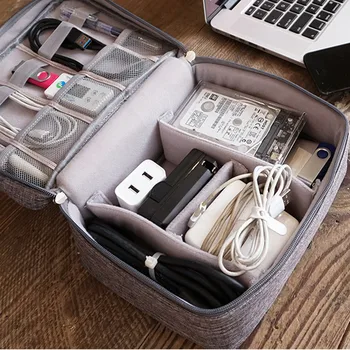 

Portable Digital Storage Bags USB Gadgets Cables Wires Charger Power Battery Zipper Bag Earphones Cosmetics Organize Box