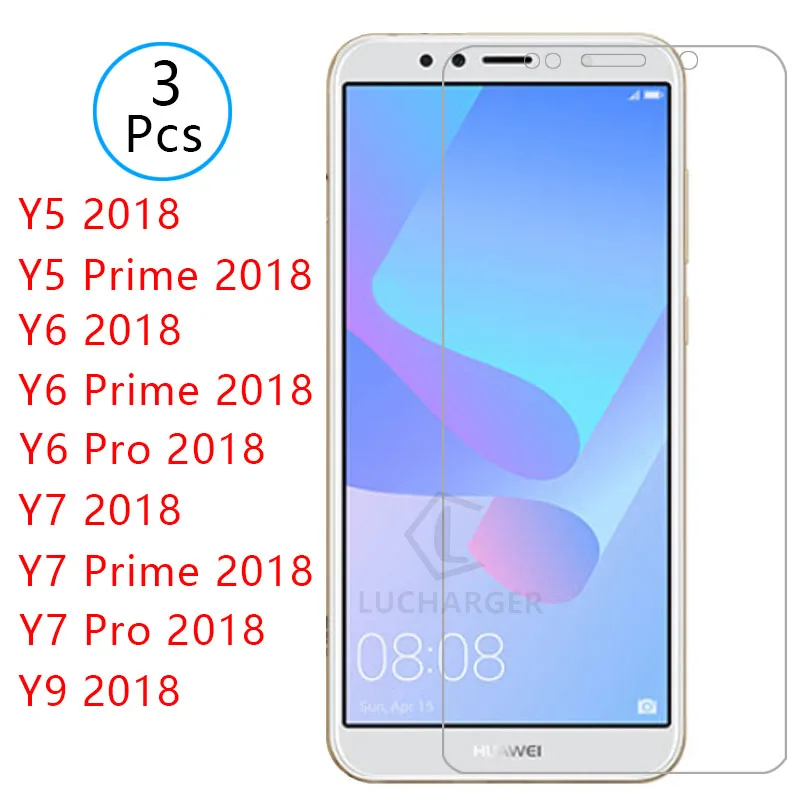 Pokrowiec na Huawei y5 y6 y7 Prime Pro y9 2018 pokrowiec na szkło hartowane Coque na y 5 6 7 9 5y 6y 7y 9y folia ochronna