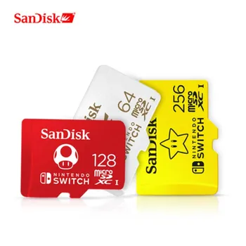 SanDisk-tarjeta Micro SD para Nintendo Switch, tarjeta de memoria Micro SD de 128GB, 64GB, 256GB, UHS-I SDXC, TF con adaptador