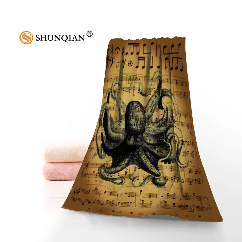 Custom Art octopus 35x75cm Face Towels Facecloth Bamboo Fiber Washcloth Quick drying Sports Towel - Цвет: 21