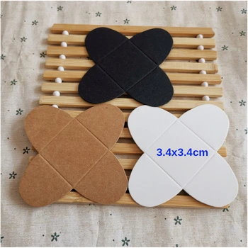 

100pcs/lot 3.4*3.4cm Kraft Paper White And Black Cardboard Green Chocolate Tray Ferrer Chocolate Compartment Chocolate Tray