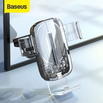 

Baseus Gravity Car Phone Holder 15W Fast Wireless Charging For Iphone Samsung 4.7-6.5 Inch Phone 360 Rotation Auto Phone Support
