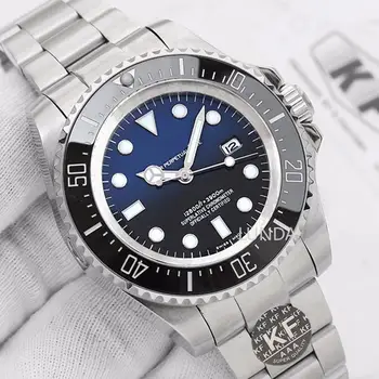 

Brand New Luxury Designer Mens Sea Watch Mechanical Automatic Movement Wristwatch Fashion Watches Black Blue Ceramic Bezel 44mm