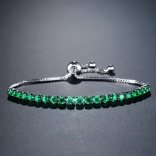 UILZ круглый кубический циркон Теннисный браслет и браслет регулируемый, с бусинами браслет дружбы Mujer для невесты свадебные ювелирные изделия UB144