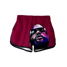 Rick Ross/спортивные шорты с принтом, сексуальные женские модные популярные повседневные Мягкие Шорты в стиле Харадзюку