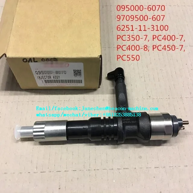 Экскаватор PC400-8 PC450-8 двигатель 6D125E 6251-71-1120 для Den-so топливный инжектор 095000-6070