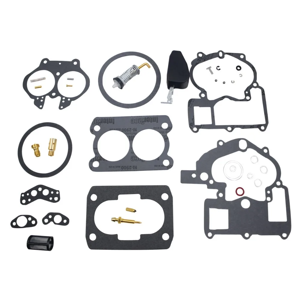 Carburetor Rebuild Kit for Mercury Marine 3.0L 4.3L 5.0L 5.7L Mercarb 2 BBL Carburetor 3302-804844002 1389-9562A1 1389-9563A1