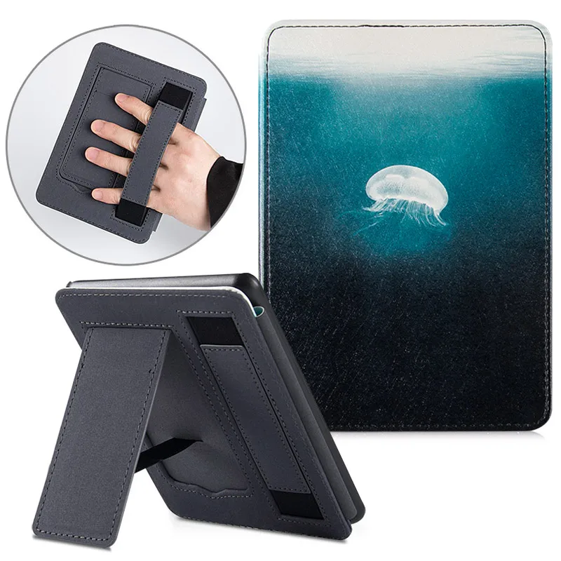 Jellyfish AROITA Smart Cover для нового Kindle Paperwhite 4(10 поколение- выпуск) электронные книги, Портативная подставка портативный из искусственной кожи чехол - Цвет: Jellyfish