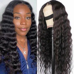 Lace Front Human Hair Wigs For Women Loose Deep Wave Wig 180 Density 13x4 Lace Frontal Wig 4x4 Closure Wig Remy Pre Plucked